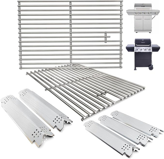 DcYourHome Grill Parts Kit for Nexgrill 5 Burner 720-0888N 720-0888A 720-0888 720-0882D, Grill Grates Heat Plates for Nexgrill 4 Burner 720-0830H 720-0830A 730-0830H 720-0783E Replacement Parts