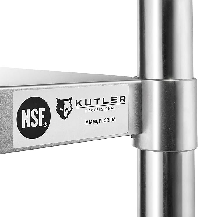 KUTLER Stainless Steel Table 24 x 30 Inches, NSF Heavy Duty Commercial Kitchen Prep and Work Table with Undershelf for Restaurant, Hotel, Home