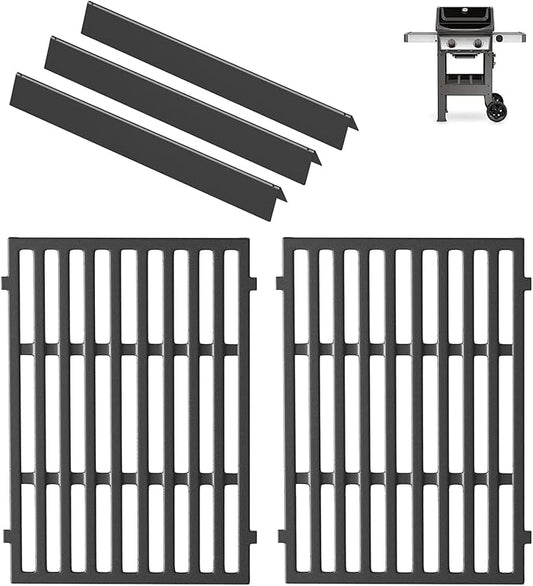 Spirit 200 Grill Grates 7635 Flavorizer Bars for Weber Spirit and GS4 Spirit II 200 Series Grills Spirit E210 S210 E215 E220 S215 S220, Spirit 2 E210 S210 Replacement Parts (Front Mount Controls) 7637