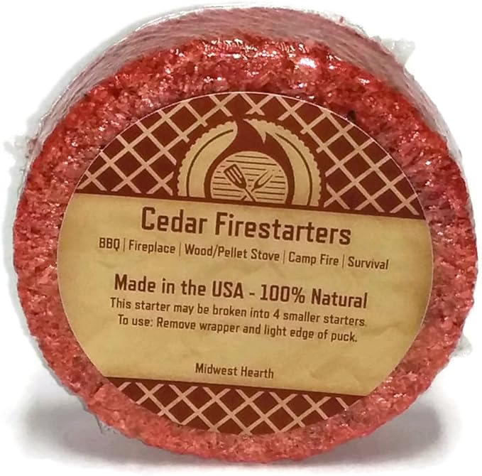 Midwest Hearth Cedar Fire Starters (8 Pack - Up to 32 Fires) Made in USA