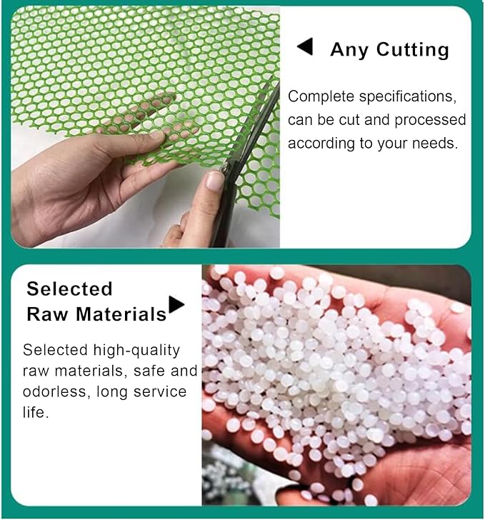 Plastic Wire Mesh Fence 39.3 Inches Wide Safety Fence Roll Balcony Protection Net Fencing Multi-Use Decorative Barrier for Chicken, Snow, Poultry, Patio, Garden, P(Size:1x30M - Mesh 1.2cm,Color:Green)