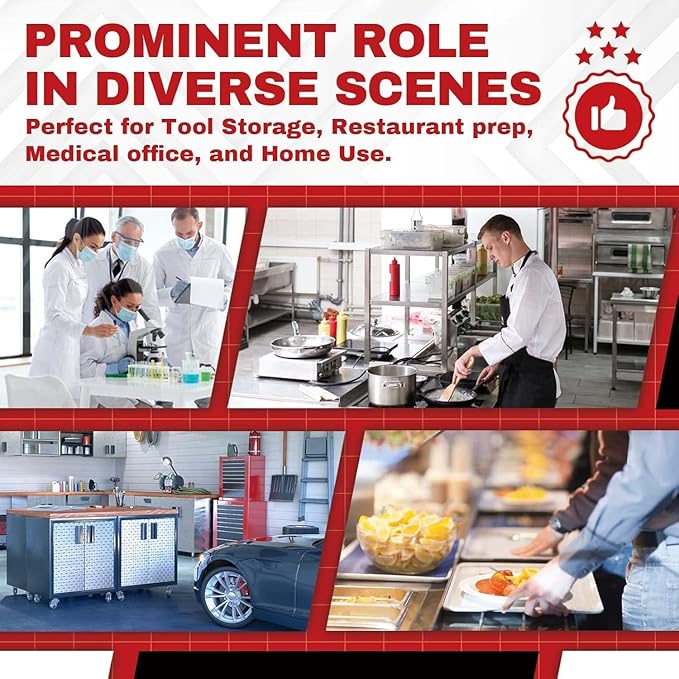 DuraSteel 30x12 NSF Stainless Steel Cart Work Table - Heavy Duty Rolling Food Prep Table - Metal Utility Cart on Wheels Caster, Grill Stand Microwave Outdoor Kitchen Tables Countertop Island Top Vevor
