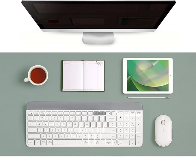 Myir JUN Table Runner Double Sided Vinyl Runner Table 94 Inch Long Runner for Table Washable Waterproof Non-Slip for Home Decorations Gray Sage Green,12 x 94 inch