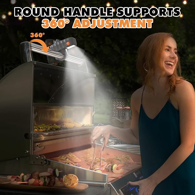 Auto-On/Off Griddle Light Fit for 17"/22"/28"/36" Blackstone Griddles - Grill Lights for Outdoor Grill, Rain Proof BBQ Light Fit for Gas Grill/Charcoal Grill/Flat Top Griddle, Batteries Included