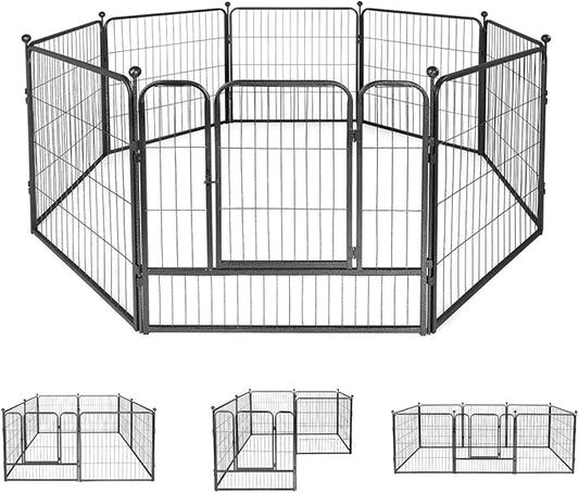 Fencer Wire Decorative Wire Fence, Panel Decor, Heavy Duty Iron Landscape Patio Flower Bed Animal Barrier Border Edging Section, Foldable Garden Fence for Yard for Dog Outdoor, 32 Inch x 21 FT