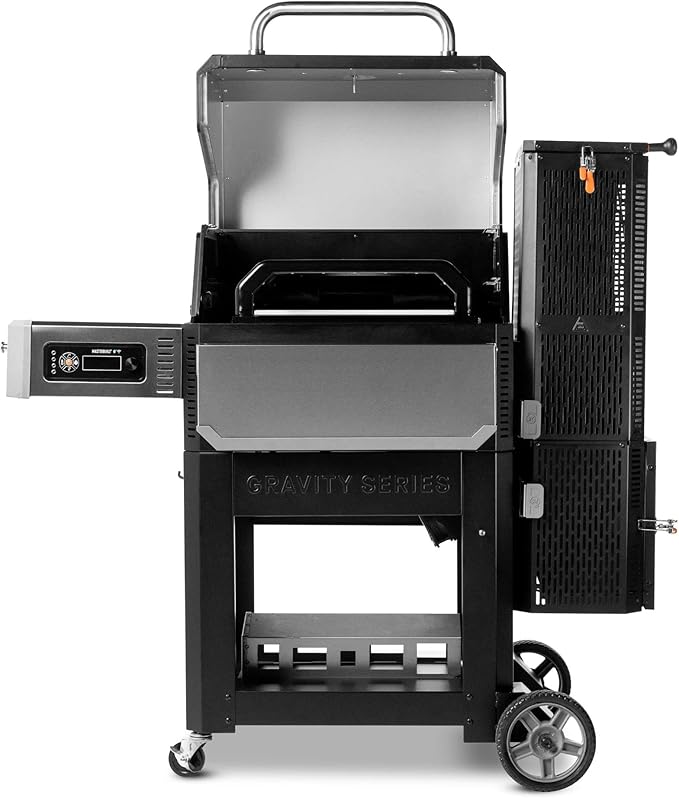 Masterbuilt® Gravity Series Outdoor Pizza Oven Accessory insert with Ceramic Pizza Stone, Porcelain-Coated Exterior with Stainless Steel Interior in Black, Model MB20181722