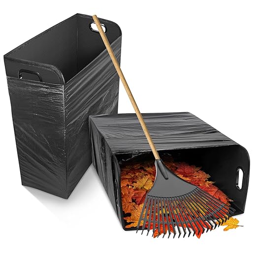 Lawn and Leaf Trash Bag Holder No Assembly Required Holds 30-42 Gallon Bags Easy Open Easy Filling