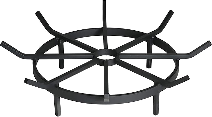 SteelFreak Wagon Wheel Firewood Grate for Fire Pit - Made in The USA (24 Inch)