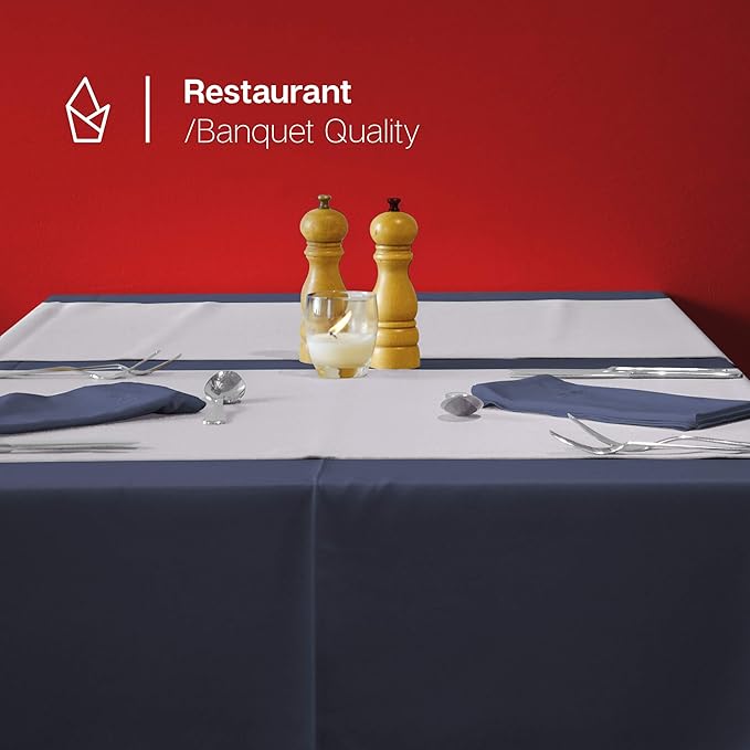 Gee Di Moda Rectangle Tablecloth - 60 x 126 Inch Hunter Green Table Cloth for 8 Foot Rectangle Tables - Heavy Duty Washable Fabric - for Holiday Party, Dinner, Weddings, Baby Shower & Events