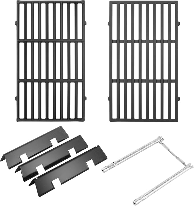Grill Parts for Weber Spirit/Spirit II Parts Replacement, 7637 Grates 7635 Flavorizer Bars 69785 Burner Tube Replacement Kit for Weber Spirit & Spirit II 200 Series, Spirit E210 E220 S210 S220