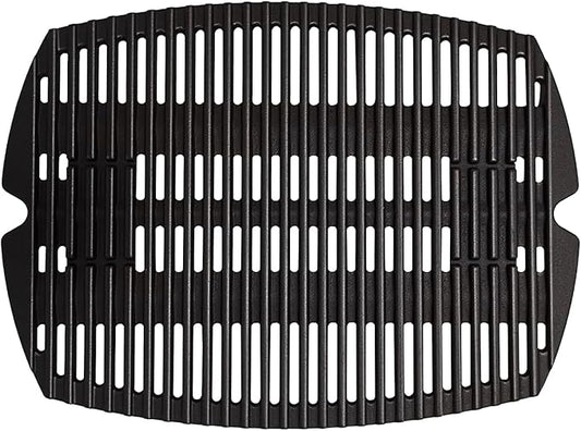 One-Piece Q100 Q1200 Grill Grates Replacement Parts for Weber Gas Grill Parts Q1200 Q 1200 Q100 Q1400 Q120 Q 1000 Q 100 Q140 Grates Weber Baby Q 7644 7582 386002 51010001 Cast Iron Cooking Grates