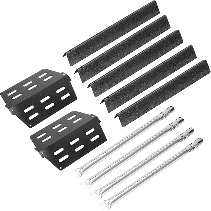 AJinTeby Grill Parts for Weber Genesis 300 Series Grill E310 E320 S310 S320 S330 EP310 w/Front Control, Burners 62752 7620 7621 Flavorizer Bars 65505 Heat Deflectors, Weber Genesis Replacement Parts