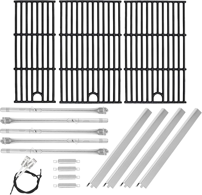 BQMAX 17 Inch Grill Grate Kit for Charbroil Performance 5 Burner Grill 463449021 463451022 463448021 463450022 463455021 G426-0005-W1, Cooking Grate for Charbroil Grill Replacement Parts 5 Burner