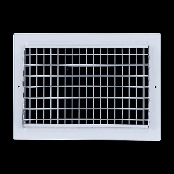 Fits 12x8 Duct Opening Steel Adjustable Air Supply Grille by Handua | Register Vent Cover Grill for Sidewall and Ceiling | White | Outer Dimensions: 13.75" X 9.75"