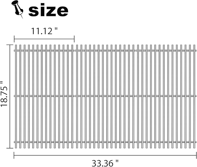 Grill Grates Parts for Weber Genesis II E-410, Weber Grill Parts Genesis 2 S-410, E/S-415, E/S-435, LX E/S-440, 66089, 66097, Flavorizer Bars Grids BBQ Grill Replacement Accessories 18 Inch