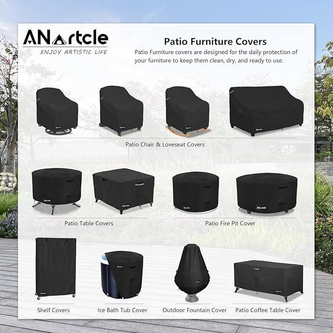 Patio Adirondack Chair Cover 2 Pack,600D Waterproof Heavy Duty Outdoor Chair Covers,Adirondack Chair Covers(30W x 34D x 36H inches),Patio Furniture Covers,Black