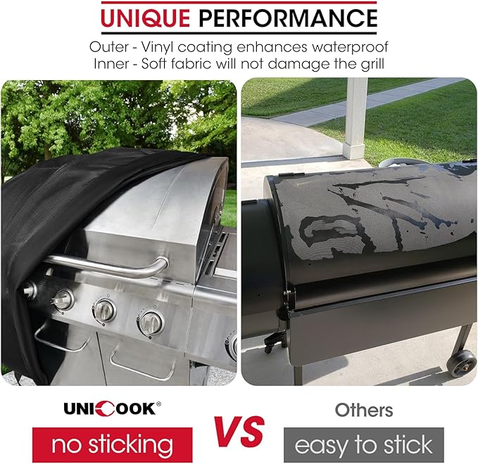 Unicook 5482 Griddle Cover for Blackstone 36 Inch Cooking Station with Hood, Unique UV Resistant Waterproof Vinyl with Polyester Lining, Outdoor Flat Griddle Grill Cover for Blackstone 1899, 1902