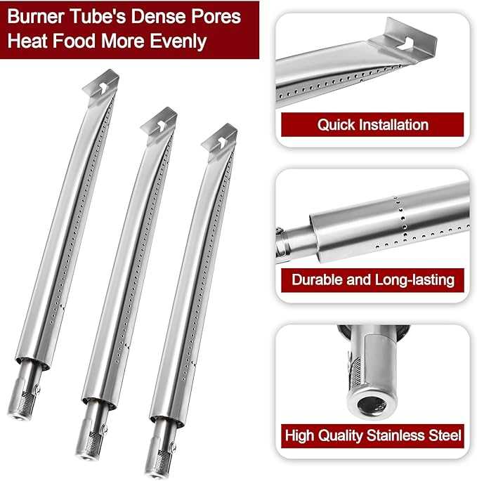 Hiorucet Grill Parts for Broil King 9468-54, 9468-57, 95693, 9864-54, 9864-57, 9868-54, 9868-57, 9868-74, Signet 320, Sovereign 20 70 90 90S, Grill Grates Heat Plates Burners for Broil King Gas Grill