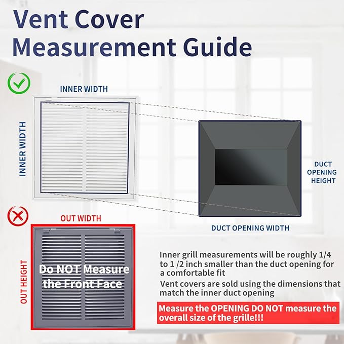 10"W x 10"H [Duct Opening Size] Steel Return Air Filter Grille - Removable Face/Door for 1 inch Filters -HVAC Vent Cover Grill - White [Outer Dimensions: 12 5/8"W X 12 5/8"H]