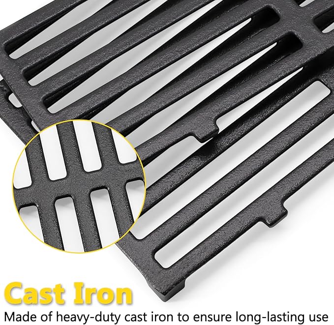 66095 Grill Grates Replacement for Weber Genesis II 300 and II LX 300 Series Gas Grills, 18.75" Cast Iron Cooking Grates for Weber Genesis II E-310 E-315 E-330 E-335 S-310 S-335 S-345