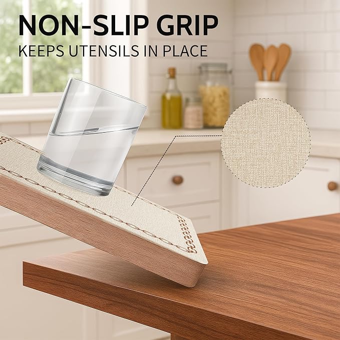 Placemats Set of 4, Heat Resistant & Waterproof Table Mats for Dining, Non Slip Scratch Proof Place Mats for Kitchen, Easy to Clean - Outdoor,Indoor Use（17x12 Inch）