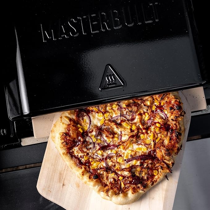 Masterbuilt® Gravity Series Outdoor Pizza Oven Accessory insert with Ceramic Pizza Stone, Porcelain-Coated Exterior with Stainless Steel Interior in Black, Model MB20181722
