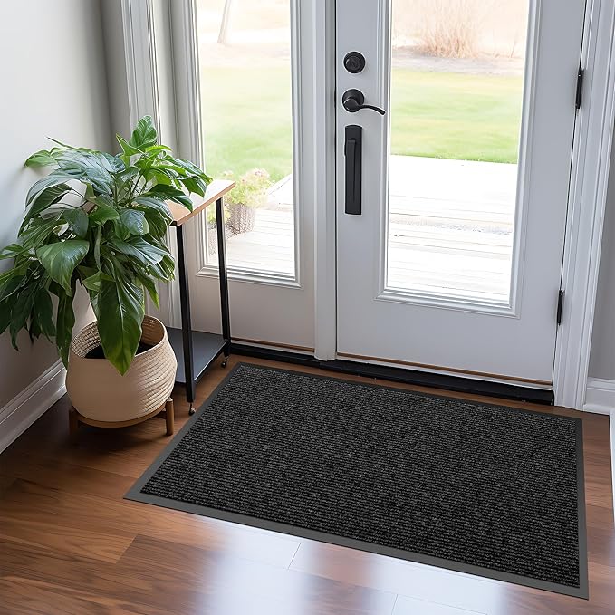 Custom Size Extra Large Front Door Mat, 2FT x 29FT Indoor Outdoor Entrance Commercial Floor Mat, Heavy Duty Dirt Trapper Doormat for Entryway Welcome Mat, Low Profile, Non-Slip, Waterproof