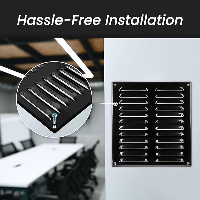 Repa Market 10" x 11" Inch Aluminum Vent Cover – Rustproof Wall and Ceiling Grille with Screen Mesh – Air Intake, Return Register – for HVAC Duct Openings – Indoor or Outdoor Ventilation Systems