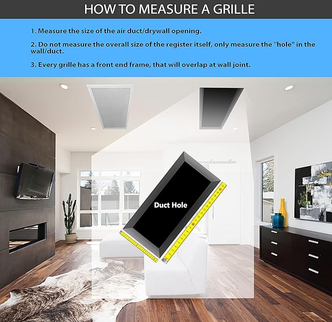 10"w X 8"h Adjustable AIR Supply Diffuser - HVAC Vent Cover Sidewall or Ceiling - Grille Register - High Airflow - White [Outer Dimensions: 11.75"w X 9.75"h]