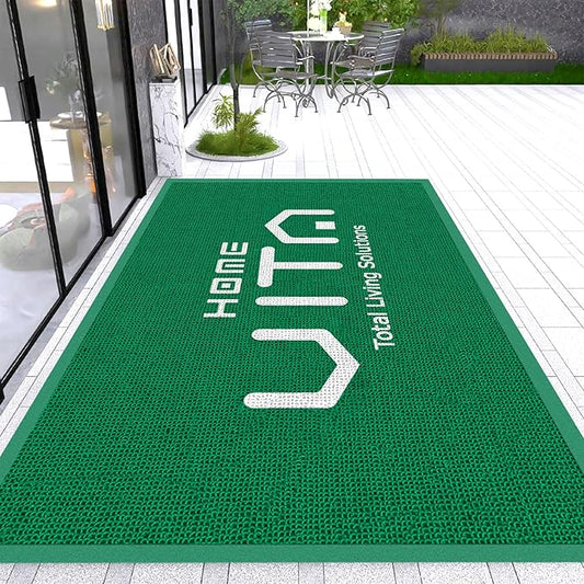 Floor Mat Personalized Rug Commercial Carpet Any Size Color Logo Shape Pattern Entryway Welcome Non-Slip Area Rug Indoor and Outdoor Washable Entrance Mat Durable Wear Resistance