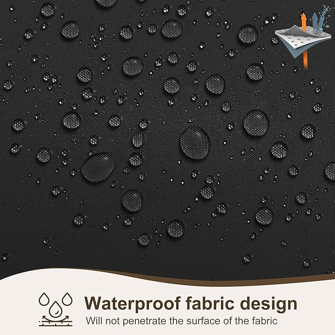 HolidayIdeas Outdoor Patio Curtains Waterproof with Rod Pocket 4 Panels 54x84 Inch- Weatherproof Balcony Outdoor Curtains for Apartments,Porch, Gazebo, Pergola, Sliding Glass Door, Black