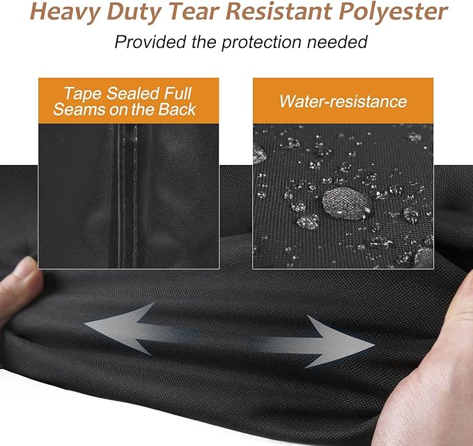 NettyPro Grill Cover for Outdoor Grill 64 inch, Waterproof Heavy Duty Gas BBQ Cover for Outside Weber, Char-Broil, Brinkmann, Jenn Air, Nexgrill 3-4 Burners Barbecue, Black