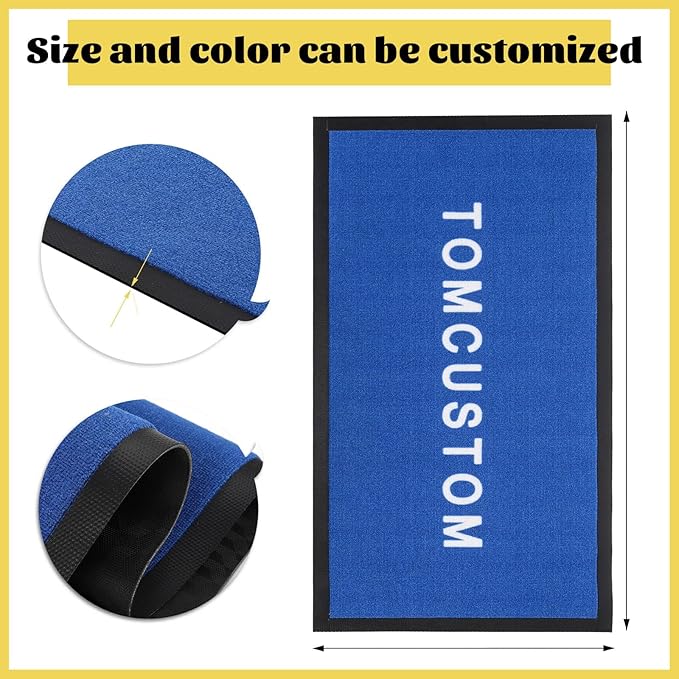 Custom Rugs with Logo Doormat Runner Personalized Commercial Area Carpet with Any Size Color Logo Shape Pattern Non Slip Rugs for Indoor Outdoor