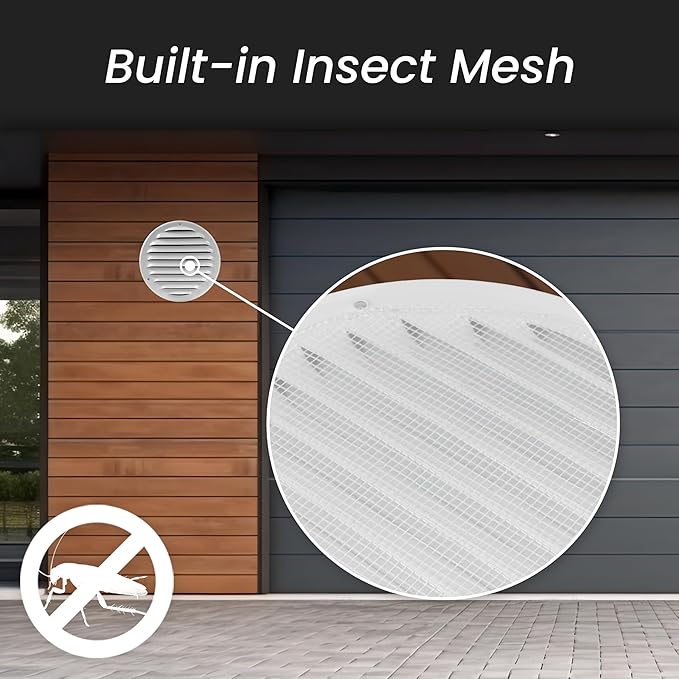 Repa Market 5 Inch (Opening Dimensions) Air Vent Covers/Black Galvanized Steel Return Air Grille/AC Vent Cover/Wall or Ceiling HVAC Registers Grilles & Vents for DIY & Home Improvement