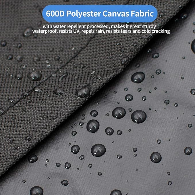NEXCOVER 64 Inch Grill Cover - 600D Heavy Duty Waterproof and Weather Resistant BBQ Cover for Weber, Char Broil, Nexgrill, Brinkmann, Holland - Fade Resistant, Black