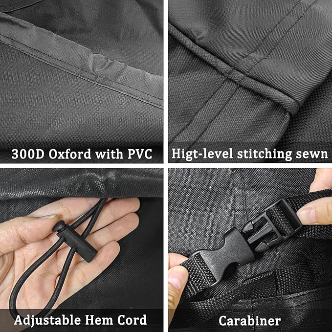 Grill Cover for recteq Flagship 1100,RT-700 RT-1250 RT-680 Wood Pellet Grill Cover | Full Length Heavy-Duty Premium Pellet Grill Cover for All-Weather Protection,Suitable for RT-700 RT-1250 RT-680