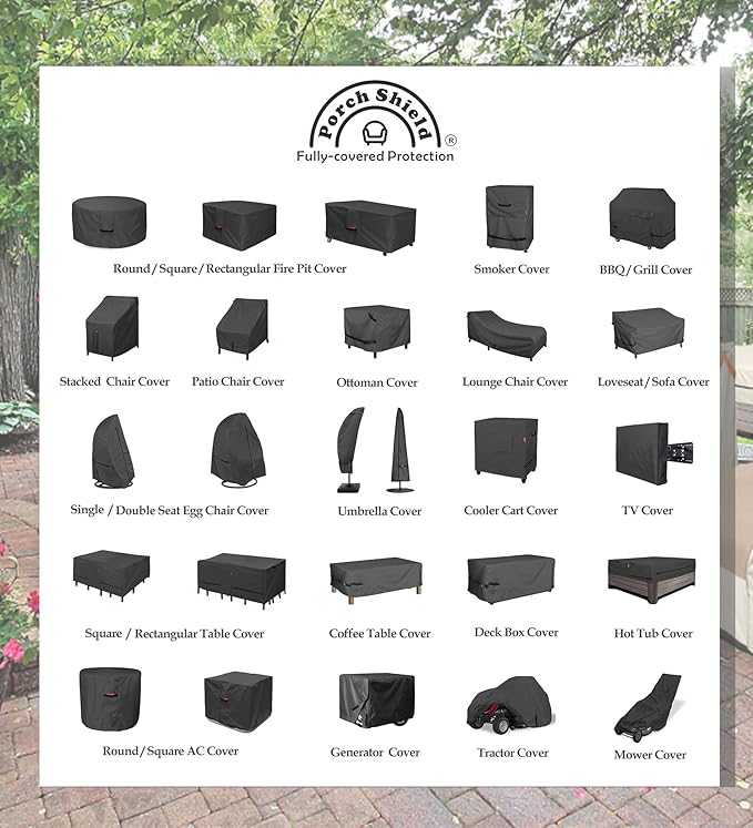 Porch Shield 64W x 24D x 48H inch Premium Gas Grill Cover Up to 64 inch, Waterproof and Fade Resistant 600D BBQ Covers for Weber, Brinkmann, Char-Broil and More, Black