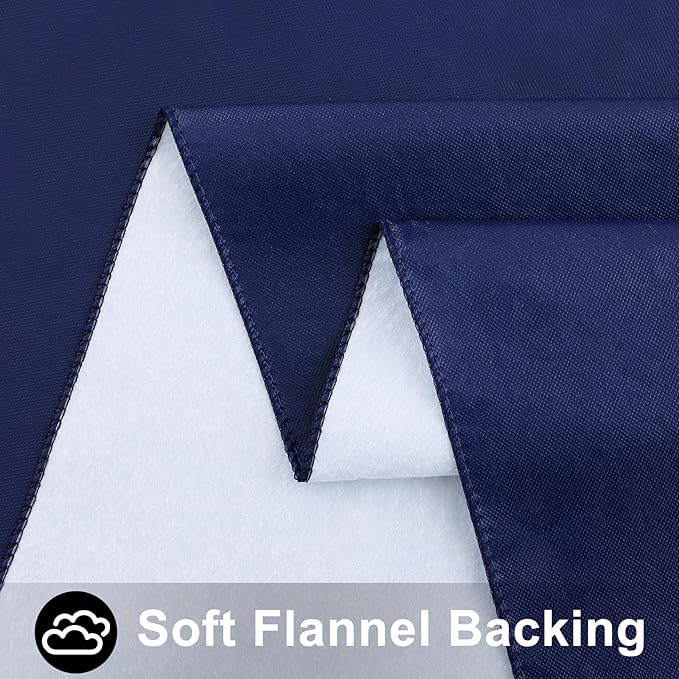 Smiry Rectangle Table Cloth 52x70 Inch, Waterproof Wipeable Vinyl Tablecloths Protector, Oil Spill Proof Plastic Table Cover for Dining, Picnic, Camping, Outdoor, Navy