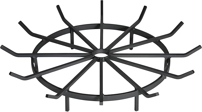 SteelFreak Wagon Wheel Firewood Grate for Fire Pit - Made in The USA (32 Inch)