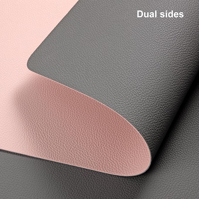 Myir JUN Table Runner Double Sided Vinyl Runner Table 72 Inch Long Runner for Table Washable Waterproof Non-Slip for Home Decorations Gray Pink,12 x 72 inch