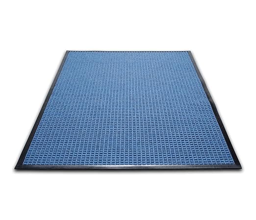 Guardian WaterGuard Indoor/Outdoor Wiper Scraper Floor Mat, Rubber/Nylon, 3'x5', Blue