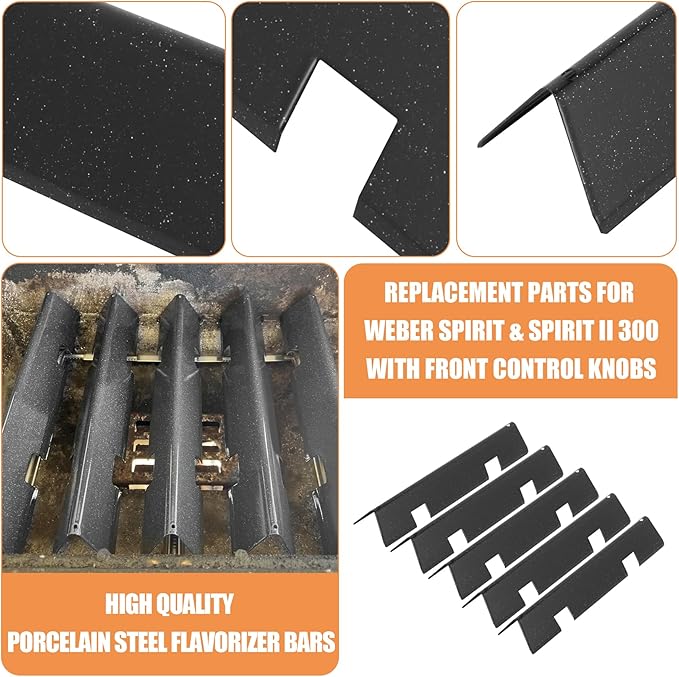 Grill Replacement Parts 7636 Flavorizer Bars 69787 Burners 7638 Grates for Weber Spirit and Spirit II 300 E-310 S-310 E-320 S-320 E-330 S-330 ii E-310 ii 330 Flavor Bars Burner Spirit 2 GS4 Parts