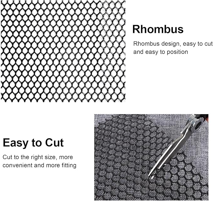 39.3IN x 65.6FT Garden Plastic Wire Mesh Fencing, Black Plastic Safety Fence Roll Poultry Breeding Netting Balcony Protection Net for Gardening Animal Pet Vegetable(Size:39.3INx65.6FT-Mesh 0.7IN)