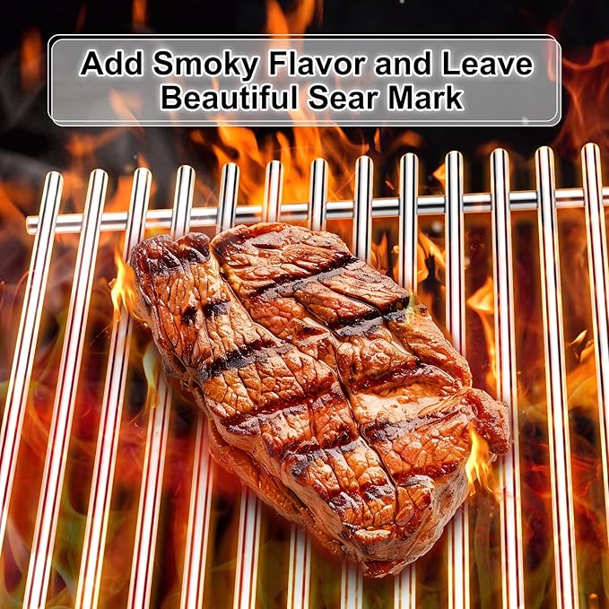 Grill Grates Replacement for Weber Grill Parts Weber Genesis II E-410, S-410, E/S-415, E/S-435, LX E/S-440, 66089, 66097, Stainless Steel Genesis 2 Flavorizer Bars Grids BBQ Grill Accessories