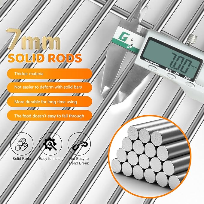 Stainless Steel Cooking Grates for Traeger Woodridge Pro Pellet Grill,Grill Grates for Traeger Woodridge Elite Pellet Grill, Sear Grate Grill Grids Replacement Parts for Traeger Grills Accessories