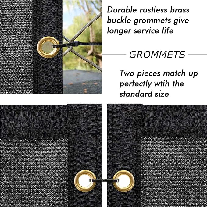UPGRADE Privacy Fence Screen 4'x60' Black Outdoor 90% Visibility Blockage 170 GSM Mesh Shade Cover Panels for Backyard,Balcony,Home Decoration with Zip Ties,Customized Avaliable