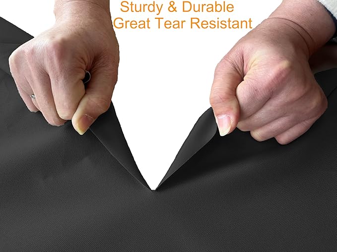 Fire Pit Cover 600D Heavy Duty Waterproof Fabric With PVC Coating Square 32" Wx 32" D x 24" H Black Fits for 28-32 Inch Fire Pit Table Fade Resistant Outdoor Firepit Cover