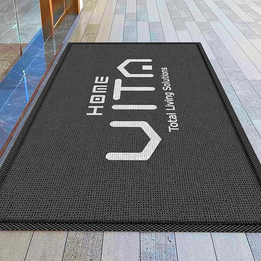 Commercial Custom Rug Doormat Personalized Floor Mat Any Size Color Logo Shape Pattern Area Rug Entryway Welcome Non-Slip Rug Indoor and Outdoor Washable Entrance Mat Durable Wear Resistance