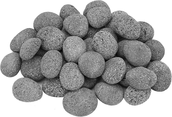 Skyflame 15 Pounds Lava Rock Pebbles, Natural Tumbled Lava Stones for Indoor Outdoor Fire Pit/Fireplaces/Garden Landscaping Decoration/Cultivation of Potted Plants, 1-2 Inch Size