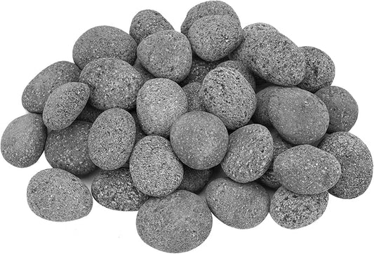 Skyflame 15 Pounds Lava Rock Pebbles, Natural Tumbled Lava Stones for Indoor Outdoor Fire Pit/Fireplaces/Garden Landscaping Decoration/Cultivation of Potted Plants, 1-2 Inch Size